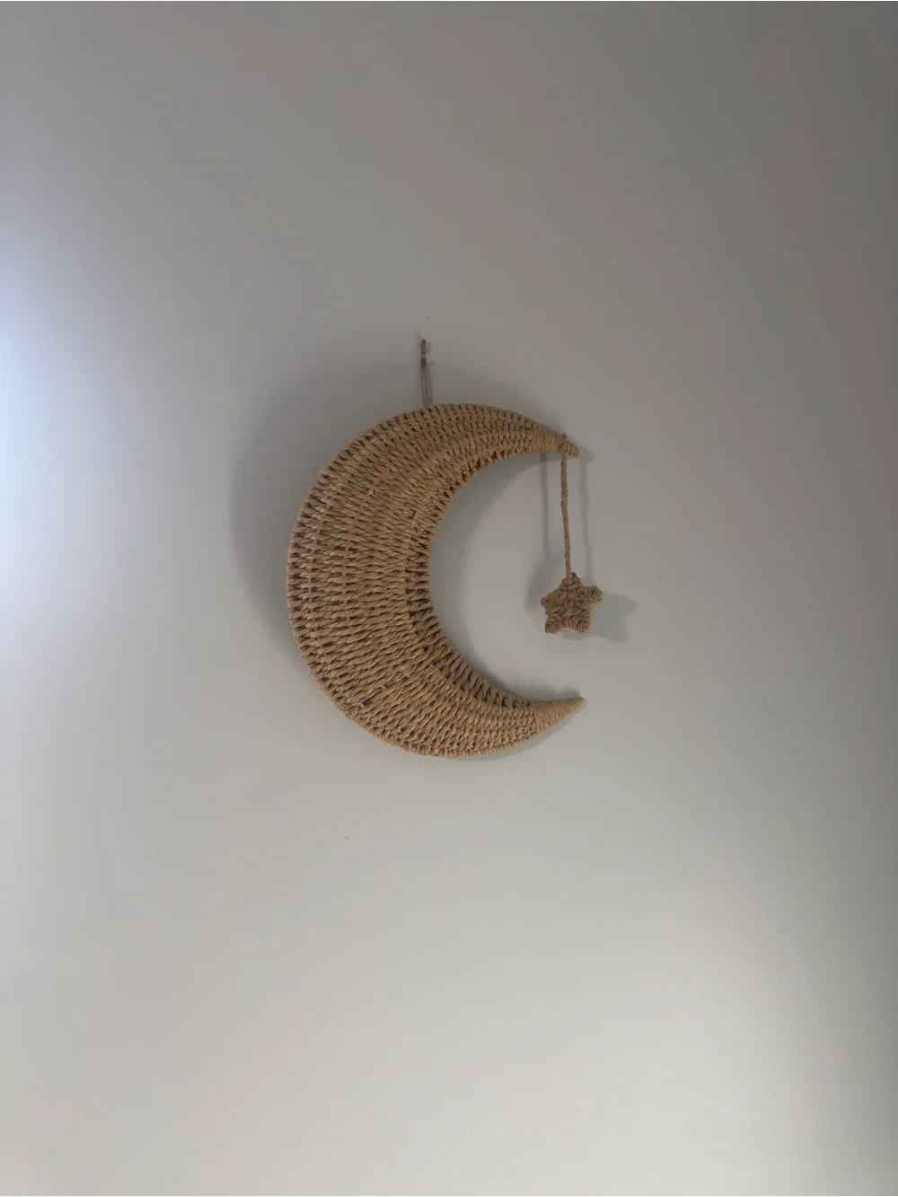 Hobby Lobby Woven Crescent Moon Wall Hanging - Tan